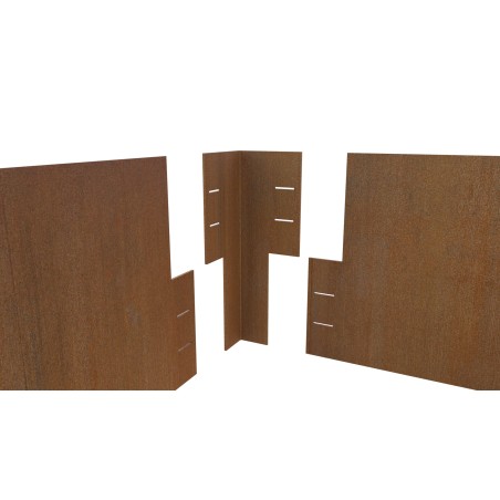 ANGOLO PER BORDURE IN ACCIAIO CORTEN